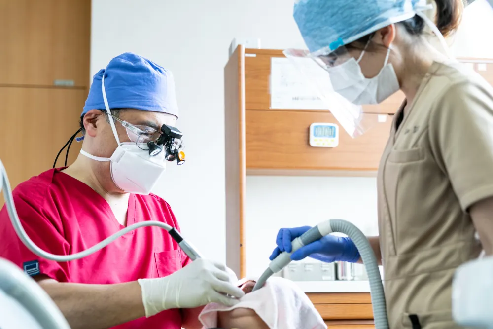 極力痛みを抑えた治療